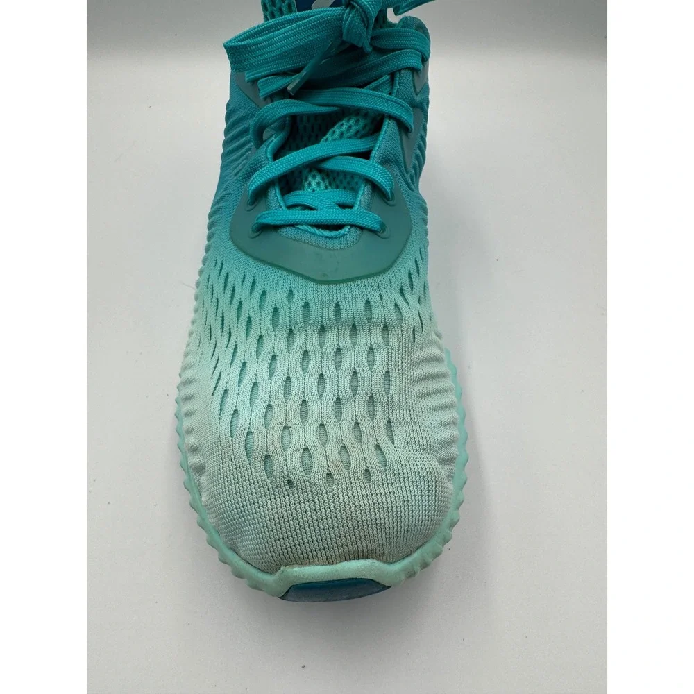 Adidas Running BW1199 Alphabounce EM Teal Blue 8.5 Mesh Bounce Athletic Sneakers